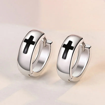 925 Sterling Silver Earrings For Women Original Charm Double Hoop Earrings Pave CZ Fine Engagement Anniversary Jewelry Gift