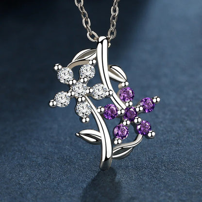 925 Sterling Silver Necklace For Women Round Pendent Sparkling Pave CZ Necklace Fashion Anniversary Birthday Jewelry Gifts