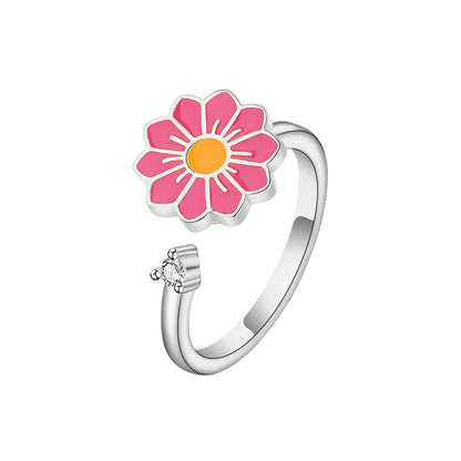 ELYSIUM sunflower fidget ring – rotating relief for daily stress.