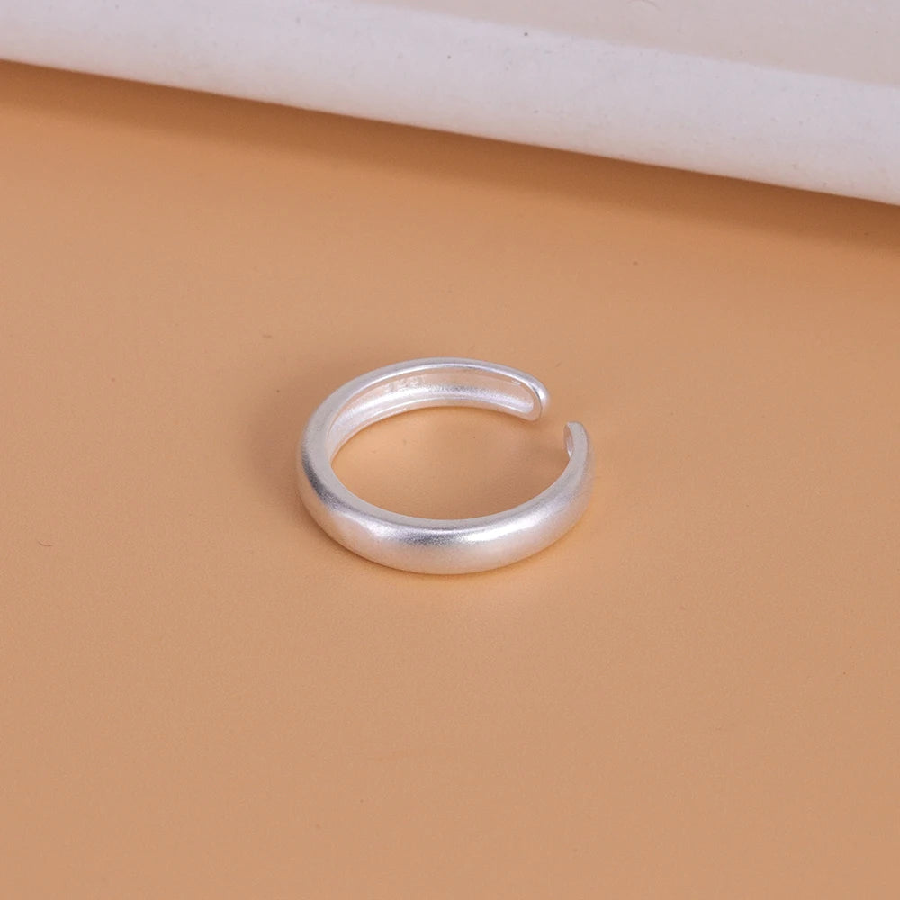 925 Sterling Silver Geometric Multilayer Round Bead Ring Female Fashion Punk Temperament Prevent Allergy Charm Jewelry