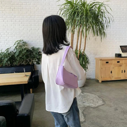 Women Underarm Bag Fashion PU Leather Crossbody Bag Trend Handbag Girl Small Shoulder Bags