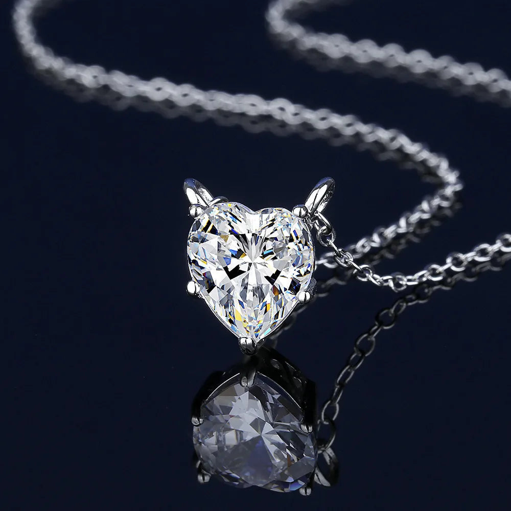 Real 925 Silver Moissanite Jewelry Set for chrm lady ring earring pendant necklace Solitaire set for female dating party gift