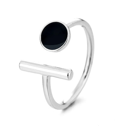 925 Sterling Silver Geometric Multilayer Round Bead Ring Female Fashion Punk Temperament Prevent Allergy Charm Jewelry