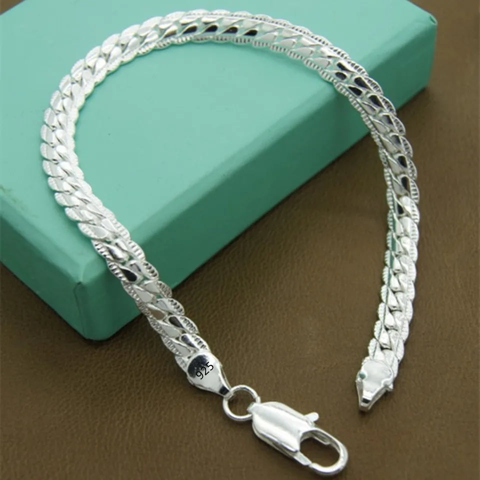 20-60cm 925 Sterling Silver Luxury Brand Design Noble Necklace Chain For Woman Men Fashion Wedding Engagement Jewelry Gifts