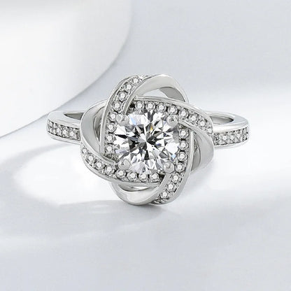 Solitaire Lab Diamond Jewelry set 925 Sterling Silver Party Wedding Rings Earrings Necklace For Women Bridal Moissanite Jewelry