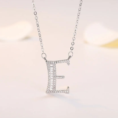 New 925 Sterling Silver 26 letter necklace Personal name handmade jewelry For Women Wedding Charm Fashion
