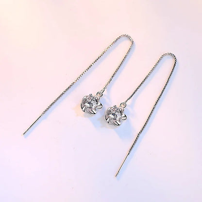 925 Sterling Silver Hoop Earrings Moon Star Dreamcatcher Colored Zircon Fine Earring Jewelry Gift For Women