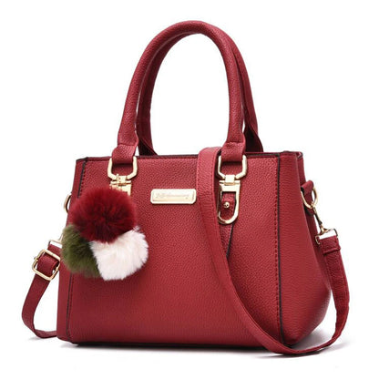 women beading pendant handbag ladies embossed shoulder bag ladies Messenger bag hairball bags high quality bag