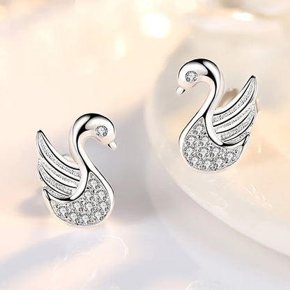925 Silver Women Hoop Earrings Fashion Pendientes Gift For Female Girl Sparkling Pave CZ U Heart Shape Star Moon