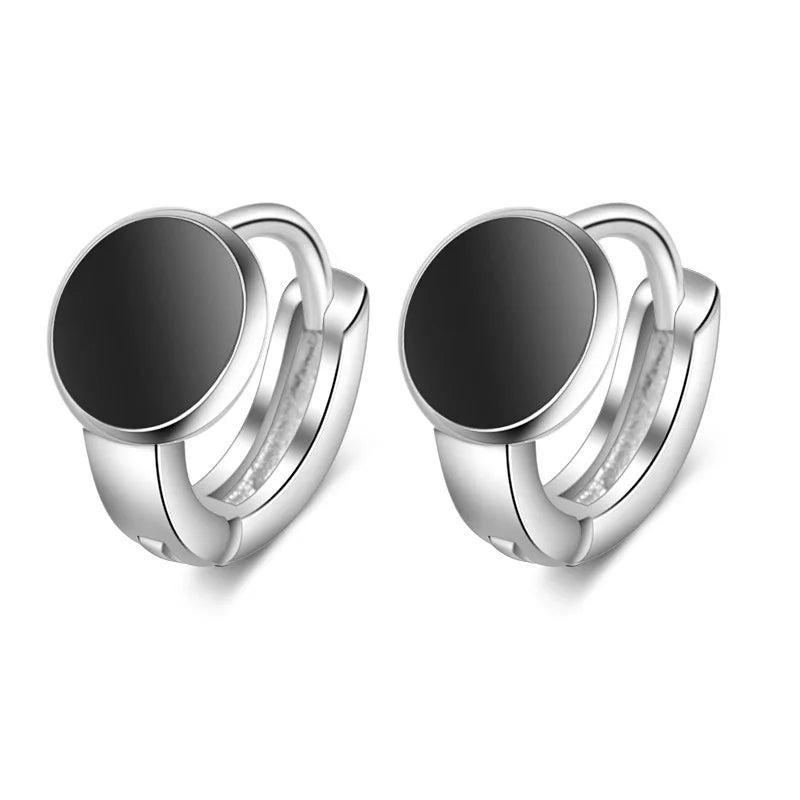 925 Sterling Silver Earrings For Women Original Charm Double Hoop Earrings Pave CZ Fine Engagement Anniversary Jewelry Gift