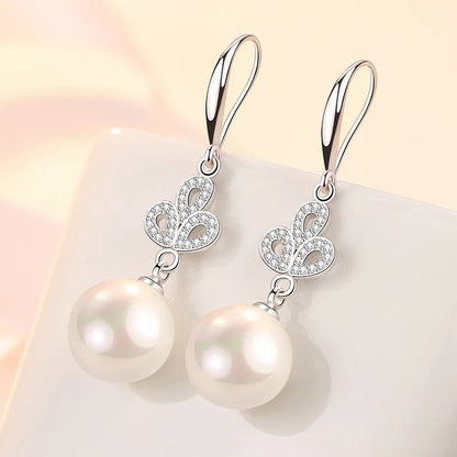 925 Sterling Silver Earrings For Women Original Charm Double Hoop Earrings Pave CZ Fine Engagement Anniversary Jewelry Gift