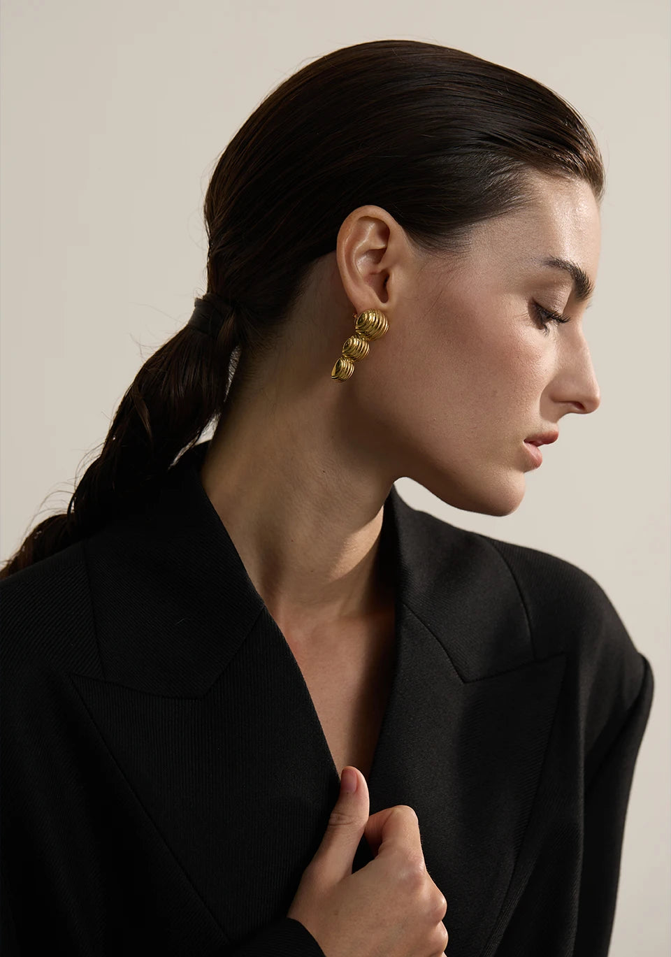 Elysium Big Promotion Stainless Steel Metal Geometric Statement Big Stud Earrings 18K PVD Plated Fashion Jewelry Wholesale