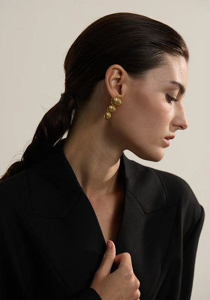 Elysium Big Promotion Stainless Steel Metal Geometric Statement Big Stud Earrings 18K PVD Plated Fashion Jewelry Wholesale