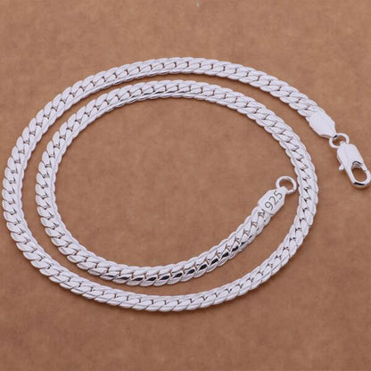 20-60cm 925 Sterling Silver Luxury Brand Design Noble Necklace Chain For Woman Men Fashion Wedding Engagement Jewelry Gifts