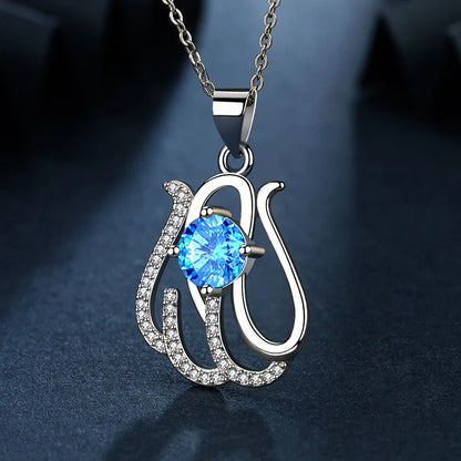 925 Sterling Silver Necklace For Women Round Pendent Sparkling Pave CZ Necklace Fashion Anniversary Birthday Jewelry Gifts