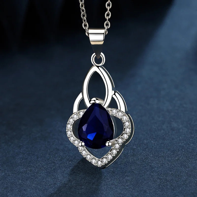 925 Sterling Silver Necklace For Women Round Pendent Sparkling Pave CZ Necklace Fashion Anniversary Birthday Jewelry Gifts