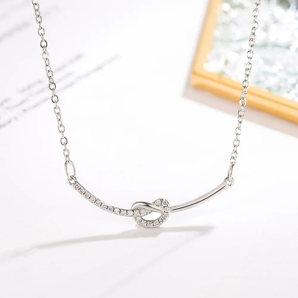 New 925 Sterling Silver Necklace For Women Round Pendent Sparkling Pave CZ Necklace Fashion Anniversary Birthday Jewelry Gifts