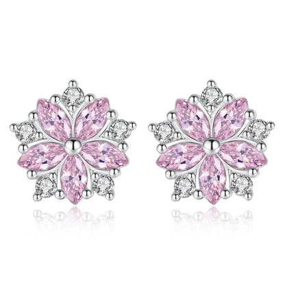 925 Silver Women Hoop Earrings Fashion Pendientes Gift For Female Girl Sparkling Pave CZ U Heart Shape Star Moon