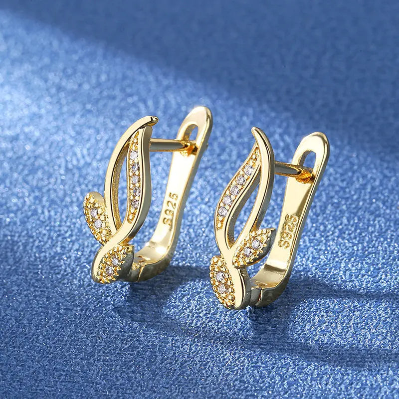 925 Sterling Silver Jewelry Women Fashion Cute Tiny Clear Crystal CZ Stud Earrings Gift for Girls Teens Lady E001