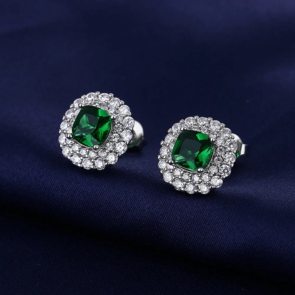 925 Sterling Silver Jewelry Women Fashion Cute Tiny Clear Crystal CZ Stud Earrings Gift for Girls Teens Lady E001