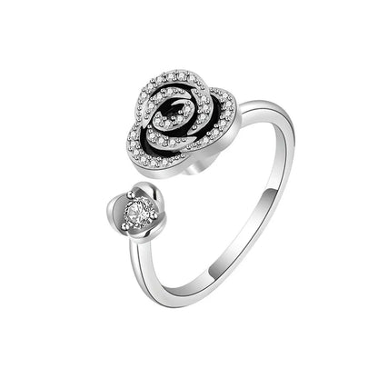 ELYSIUM sunflower fidget ring – rotating relief for daily stress.