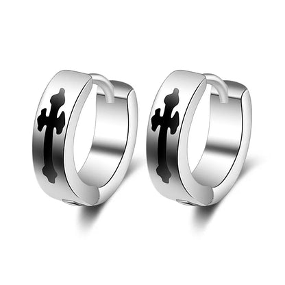 New 925 Sterling Silver Earrings For Women Original Charm Double Hoop Earrings Pave CZ Fine Engagement Anniversary Jewelry Gift