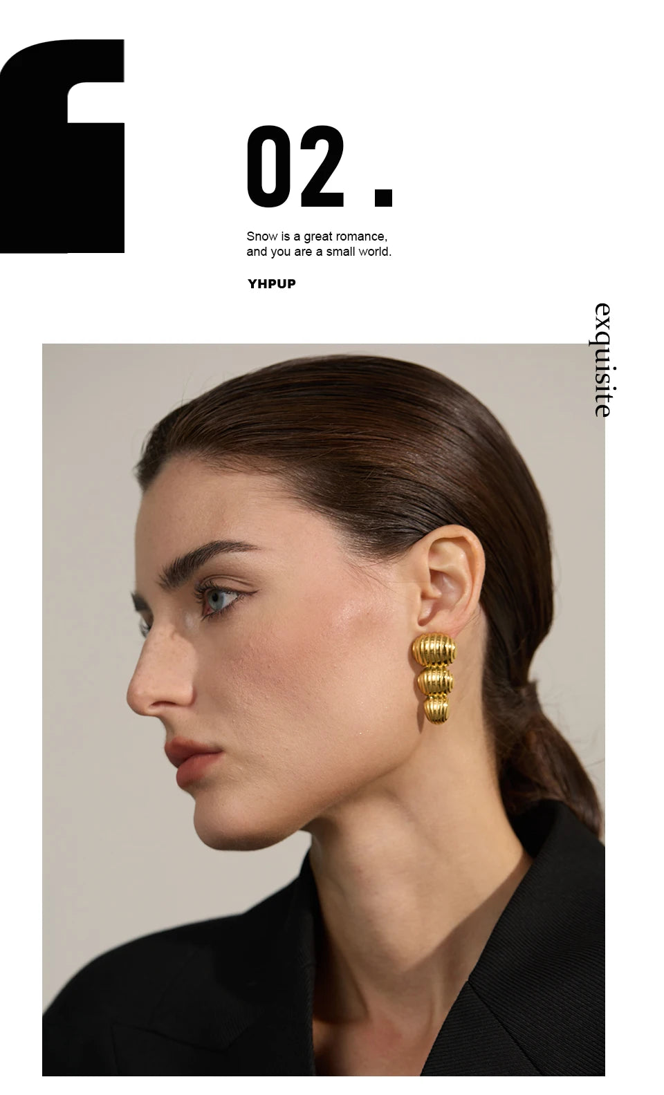 Elysium Big Promotion Stainless Steel Metal Geometric Statement Big Stud Earrings 18K PVD Plated Fashion Jewelry Wholesale