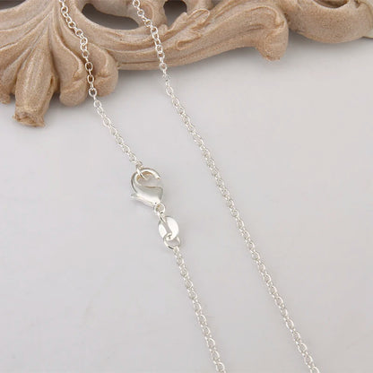 wholesale 925 Sterling Silver Chain necklace,Fashion Men/Women DIY Jewelry Rolo Chain 1mm Necklace 16 18 20 22 24"