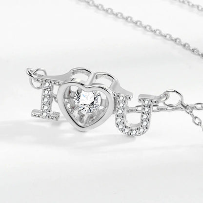 925 Sterling Silver Big Color Stone Pendant Chain Light Crystal Necklace for Women Excellent Jewelry Collarbone Chain 7355