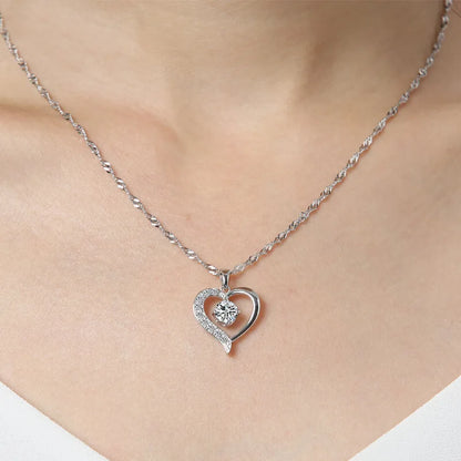 925 Sterling Silver Big Stone Pendant Chain Light Natural Amethyst Necklace for Woman Girl Excellent Jewelry