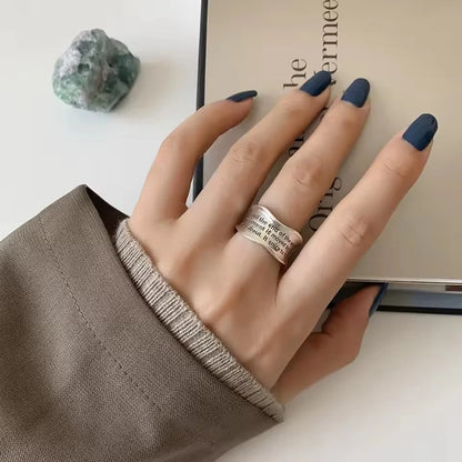 925 Sterling Silver Geometric Multilayer Round Bead Ring Female Fashion Punk Temperament Prevent Allergy Charm Jewelry