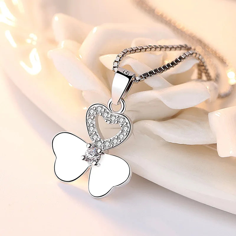 New 925 Sterling Silver Necklace For Women Round Pendent Sparkling Pave CZ Necklace Fashion Anniversary Birthday Jewelry Gifts