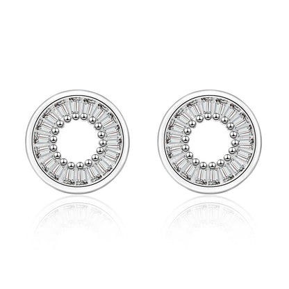 925 Silver Women Hoop Earrings Fashion Pendientes Gift For Female Girl Sparkling Pave CZ U Heart Shape Star Moon Earring E1258