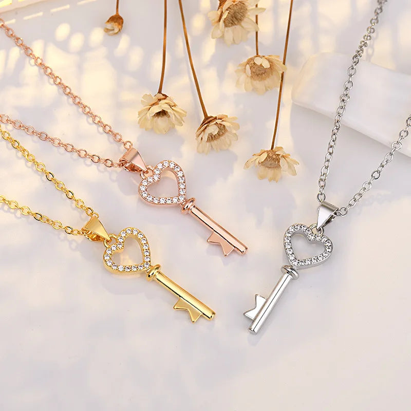 New 925 Sterling Silver Chain Necklace Korea Creative Pendant Necklaces for Women Fashion Jewelry Gifts