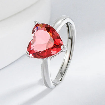 925 Sterling Silver Jewelry Sets For Women Heart Zircon Ring Earrings Necklace Wedding Bridal Elegant Christmas