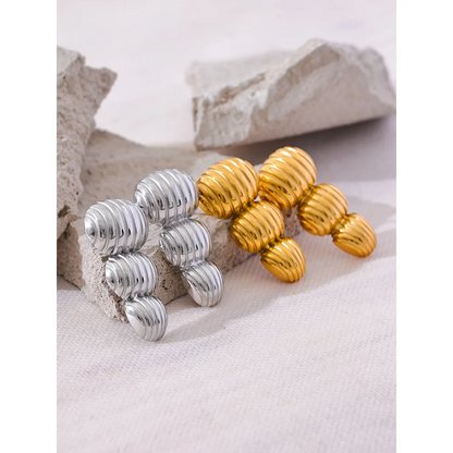 Elysium Big Promotion Stainless Steel Metal Geometric Statement Big Stud Earrings 18K PVD Plated Fashion Jewelry Wholesale