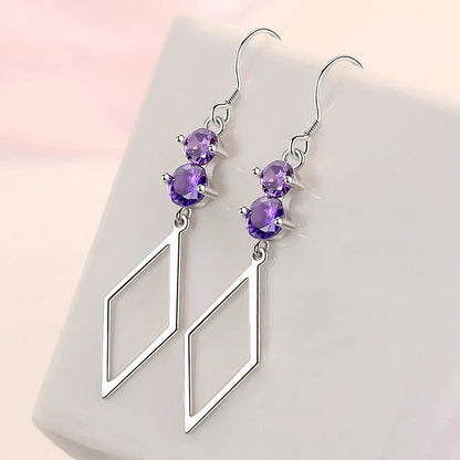 925 Sterling Silver Earrings For Women Original Charm Double Hoop Earrings Pave CZ Fine Engagement Anniversary Jewelry Gift