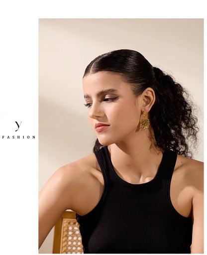 Elysium 316l Stainless Steel Square Geometric Dangle Earrings Delicate Cubic Zirconia Temperament Fashion France Jewelry Women