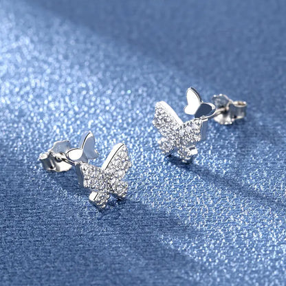 925 Silver Women Hoop Earrings Fashion Pendientes Gift For Female Girl Sparkling Pave CZ U Heart Shape Star Moon Earring E1258