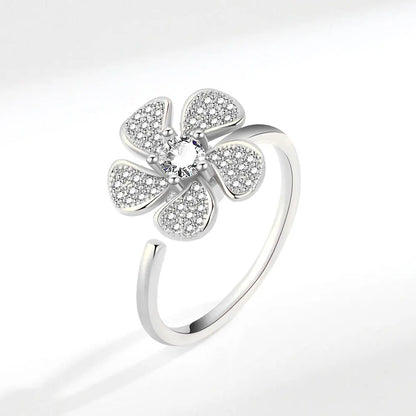 ELYSIUM sunflower fidget ring – rotating relief for daily stress.