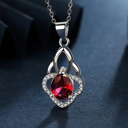 925 Sterling Silver Necklace For Women Round Pendent Sparkling Pave CZ Necklace Fashion Anniversary Birthday Jewelry Gifts