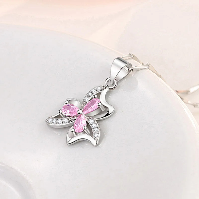 925 Sterling Silver Necklace For Women Round Pendent Sparkling Pave CZ Necklace Fashion Anniversary Birthday Jewelry Gifts