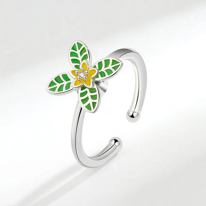 ELYSIUM sunflower fidget ring – rotating relief for daily stress.