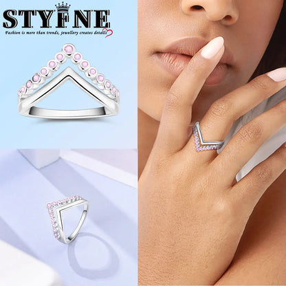 Ring 925 Sterling Silver Heart, Red, Pink, White, Blue Ring for Women Holiday Jewelry Gift