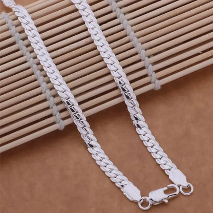 20-60cm 925 Sterling Silver Luxury Brand Design Noble Necklace Chain For Woman Men Fashion Wedding Engagement Jewelry Gifts