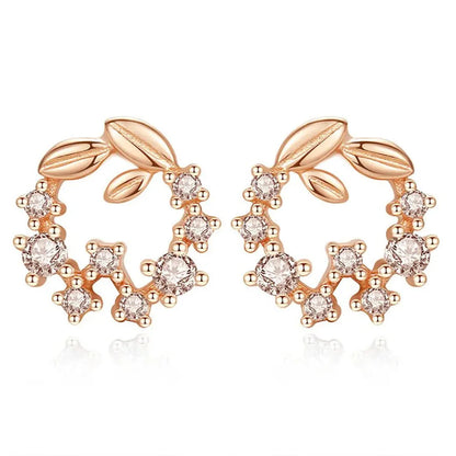 925 Sterling Silver Jewelry Women Fashion Cute Tiny Clear Crystal CZ Stud Earrings Gift for Girls Teens Lady R003