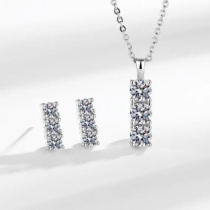 925 Sterling Silver Jewelry Sets for Women Wedding Engagement Shiny Austrian Crystal Zircon Stones Inlay Paved