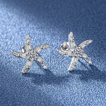 925 Silver Women Hoop Earrings Fashion Pendientes Gift For Female Girl Sparkling Pave CZ U Heart Shape Star Moon Earring E1258