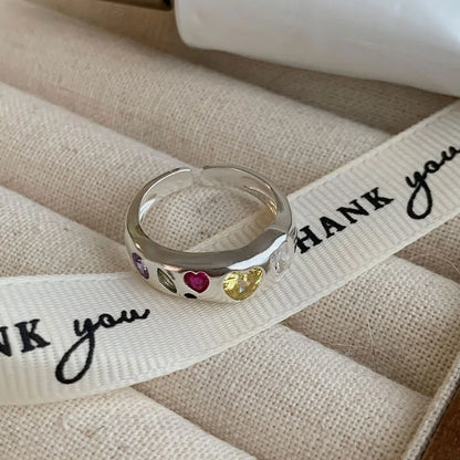 925 Sterling Silver Geometric Multilayer Round Bead Ring Female Fashion Punk Temperament Prevent Allergy Charm Jewelry