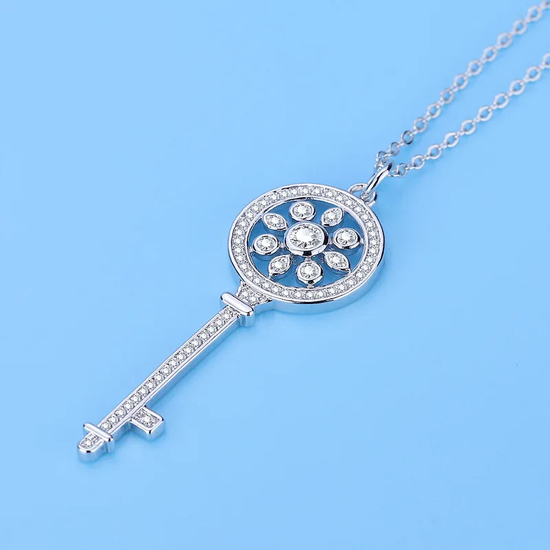 New 925 Sterling Silver Chain Necklace Korea Creative Pendant Necklaces for Women Fashion Jewelry Gifts